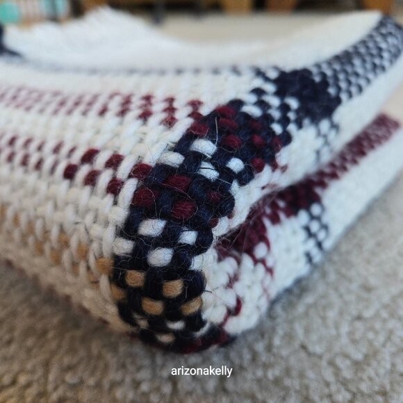 Sézane Scarf Tweedy Chunky Plaid Wool Alpaca - Picture 14 of 16